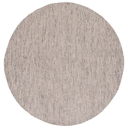 Safavieh 6 x 6 ft. Natural Contemporary Hand Woven Round Rug; Grey & Ivory NAT975F-6R